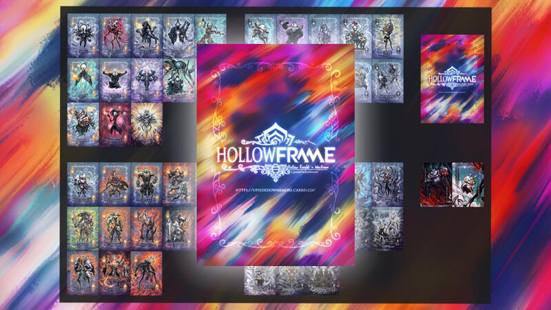 Fully custom 54-card deck featuring all of my 60 Hollowframe designs up until Stalker. Reworked from last year's progress and handed out at TennoCon 2025!